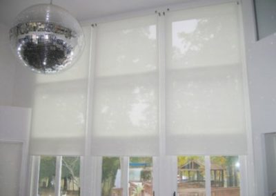 Motorized Roller Shades, E-Screen 5% White Linen